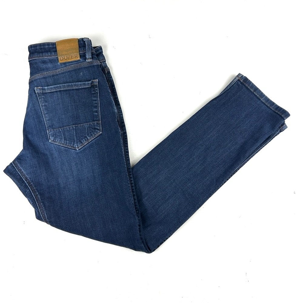 DU/ER L2X Relaxed Fit Jeans Stretch Denim 30 X 32 Mens Blue Performance